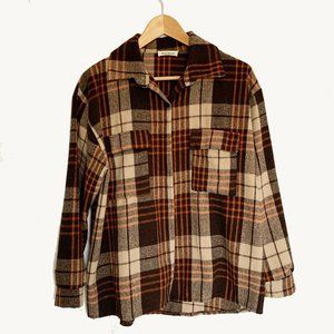 Over-Sized Flannel Shacket - Size SM